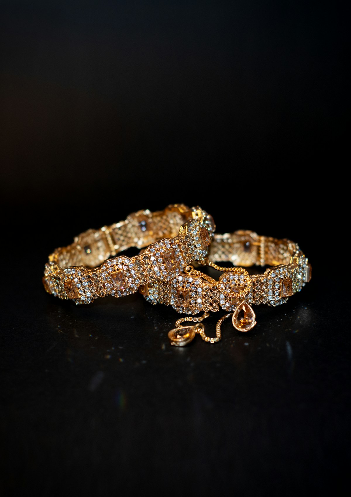 Solid Gold Kada Pair